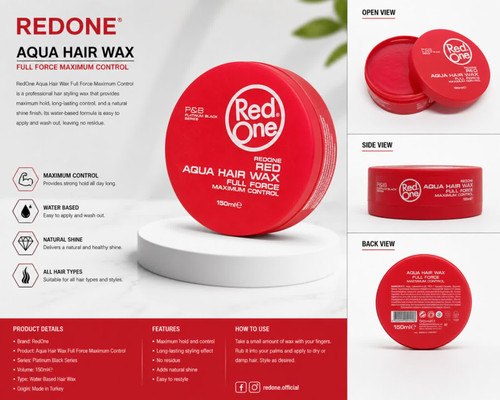 ژل واکس مو ردوان مدل red حجم 150 میلی لیتر