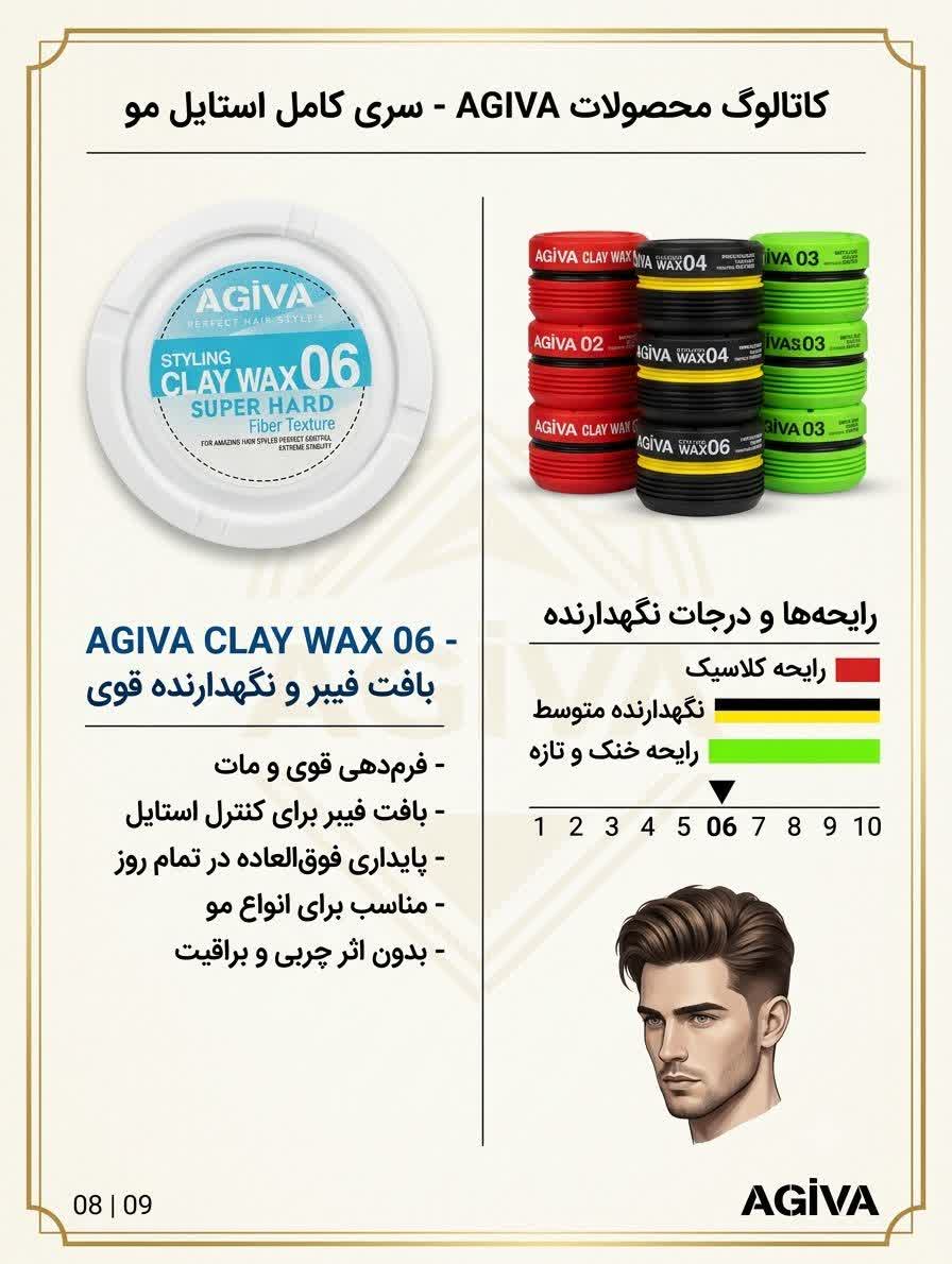 واکس مو آگیوا مدل 06 حجم ۱۷۵ میلی لیتر رنگ سفید